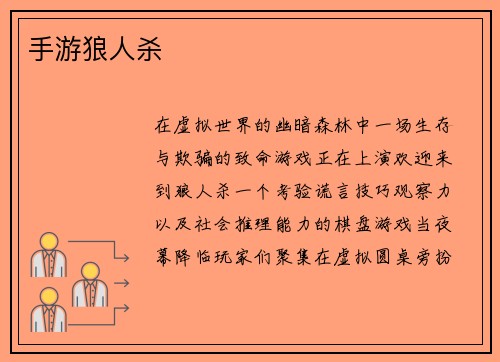 手游狼人杀